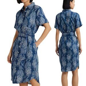 Lauren Ralph Lauren Floral Belted Shirt Dress (2P)